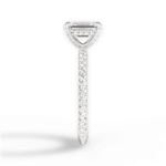 Madeline Emerald Cut Lab Grown Diamond Platinum Engagement Ring - View 2