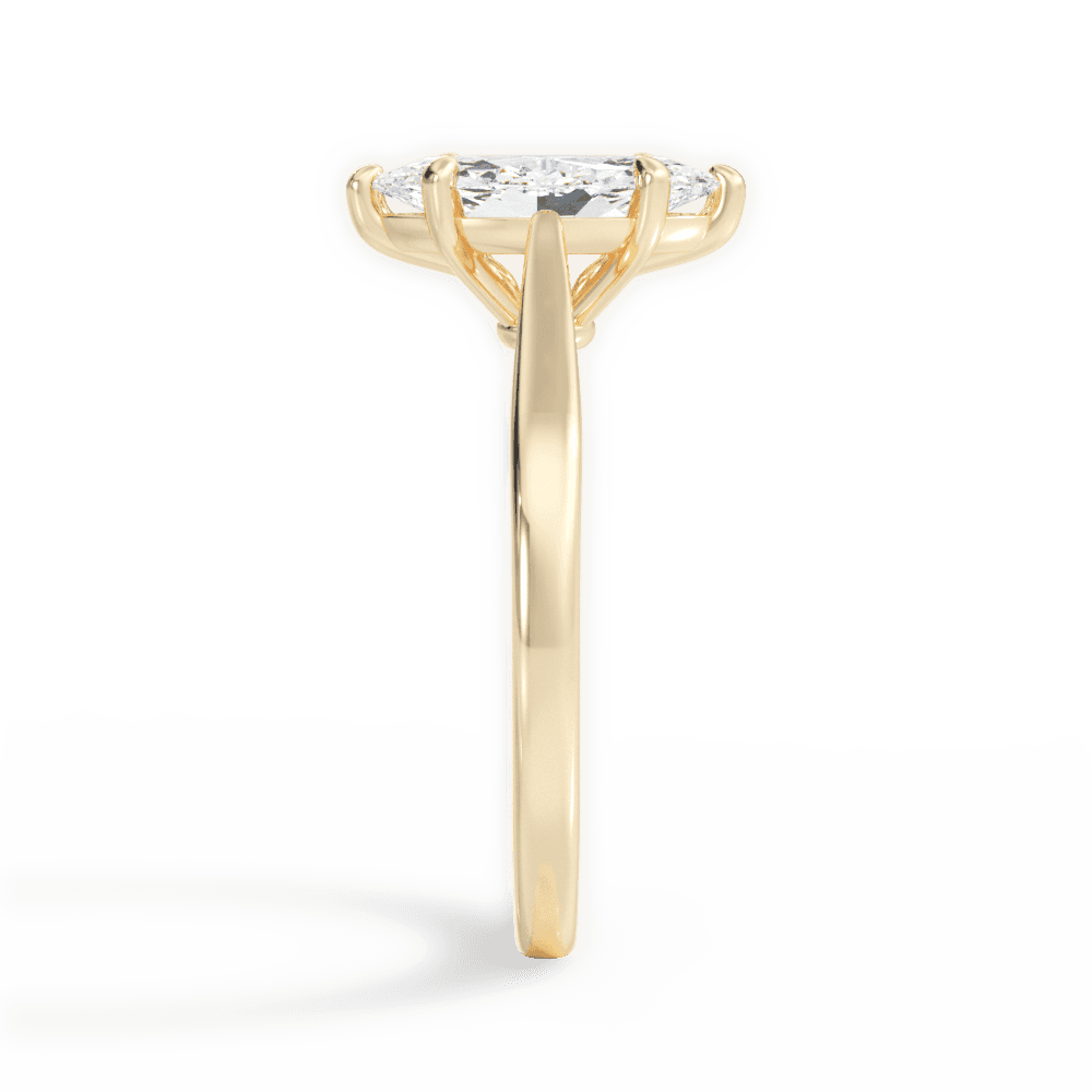 Angie Marquise Cut Lab Grown Diamond 18Kt Yellow Gold Engagement Ring - View 2