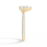 Kristen Pear Cut Lab Grown Diamond 18Kt Yellow Gold Engagement Ring - View 2