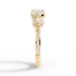 Geraldine Asscher Cut Lab Grown Diamond 18Kt Yellow Gold Engagement Ring - View 4