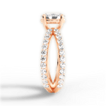 Lauren Oval Cut Lab Grown Diamond 18Kt Rose Gold Engagement Ring - View 2