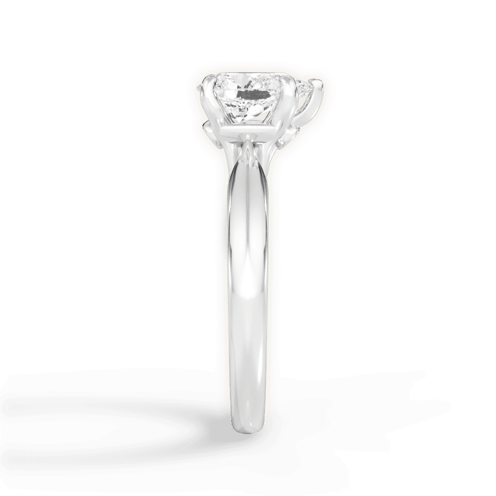 Amanda Pear Cut Lab Grown Diamond 18Kt White Gold Engagement Ring - View 3