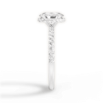 Isabella Oval Cut Lab Grown Diamond 18Kt White Gold Engagement Ring - View 4