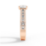 Lynn Princess Cut Lab Grown Diamond 18Kt Rose Gold Engagement Ring - View 4