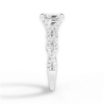 Justine Radiant Cut Lab Grown Diamond 14Kt White Gold Engagement Ring - View 3