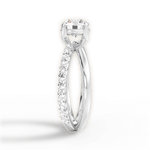 Jennifer Round Cut Lab Grown Diamond 18Kt White Gold Engagement Ring - View 3