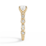 Edith Cushion Cut Lab Grown Diamond 18Kt Yellow Gold Engagement Ring - View 3