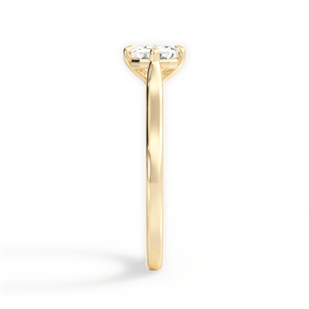 Bernadette Emerald Cut Lab Grown Diamond 18Kt Yellow Gold Engagement Ring - View 3