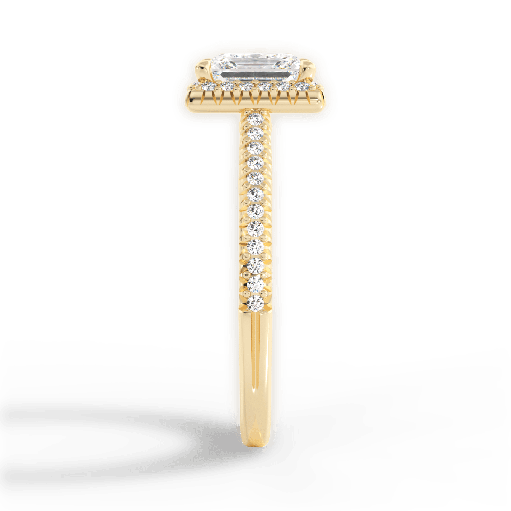 Jenny Princess Cut Lab Grown Diamond 18Kt Yellow Gold Engagement Ring - View 4
