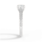 Caroline Cushion Cut Lab Grown Diamond 18Kt White Gold Engagement Ring - View 2