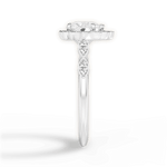 Julie Heart Cut Lab Grown Diamond Platinum Engagement Ring - View 3