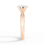 Beth Oval Cut Lab Grown Diamond 18Kt Rose Gold Engagement Ring - View 4