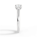 Carrie Cushion Cut Lab Grown Diamond 18Kt White Gold Engagement Ring - View 4