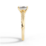 Annette Emerald Cut Lab Grown Diamond 18Kt Yellow Gold Engagement Ring - View 2