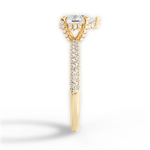 Lisa Pear Cut Lab Grown Diamond 18Kt Yellow Gold Engagement Ring - View 4