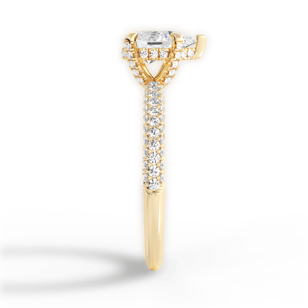 Lisa Pear Cut Lab Grown Diamond 18Kt Yellow Gold Engagement Ring - View 4