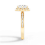 Hayley Cushion Cut Lab Grown Diamond 18Kt Yellow Gold Engagement Ring - View 3