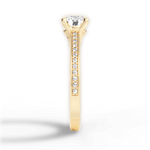 Donna Round Cut Lab Grown Diamond 18Kt Yellow Gold Engagement Ring - View 3