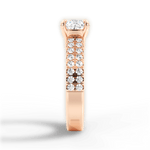Kayla Cushion Cut Lab Grown Diamond 18Kt Rose Gold Engagement Ring - View 2
