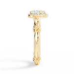 Erica Heart Cut Lab Grown Diamond 18Kt Yellow Gold Engagement Ring - View 3