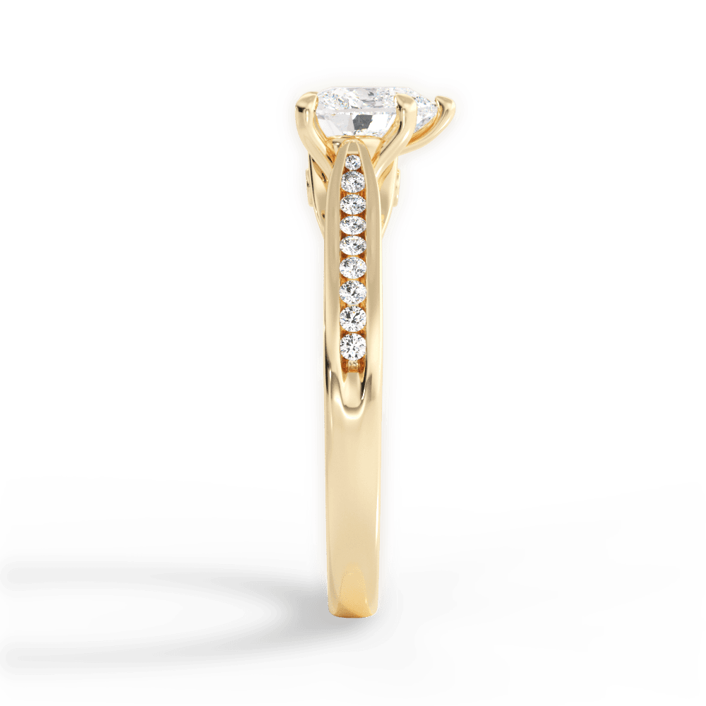 Elena Heart Cut Lab Grown Diamond 18Kt Yellow Gold Engagement Ring - View 4