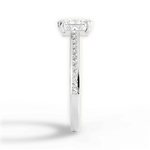 Denise Princess Cut Lab Grown Diamond 18Kt White Gold Engagement Ring - View 2