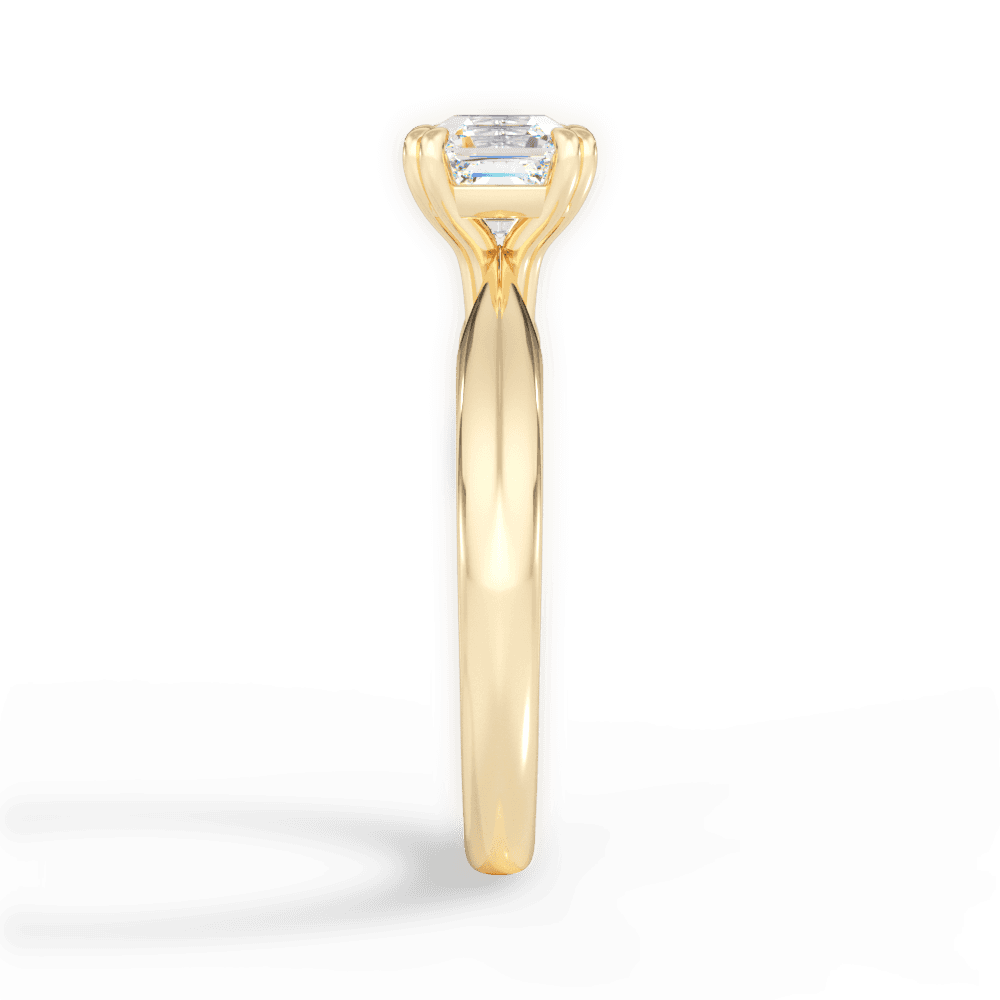 Claudia Asscher Cut Lab Grown Diamond 18Kt Yellow Gold Engagement Ring - View 2