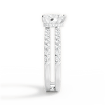 Christie Heart Cut Lab Grown Diamond Platinum Engagement Ring - View 4