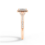 Judy Emerald Cut Lab Grown Diamond 18Kt Rose Gold Engagement Ring - View 2