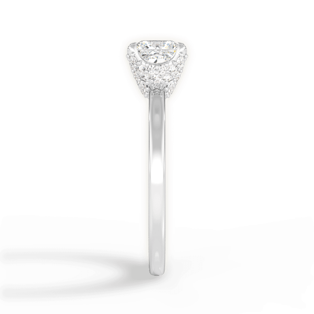 Gemma Princess Cut Lab Grown Diamond 14Kt White Gold Engagement Ring - View 2