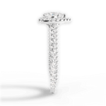 Kim Heart Cut Lab Grown Diamond Platinum Engagement Ring - View 2