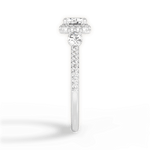 Kara Emerald Cut Lab Grown Diamond 18Kt White Gold Engagement Ring - View 4