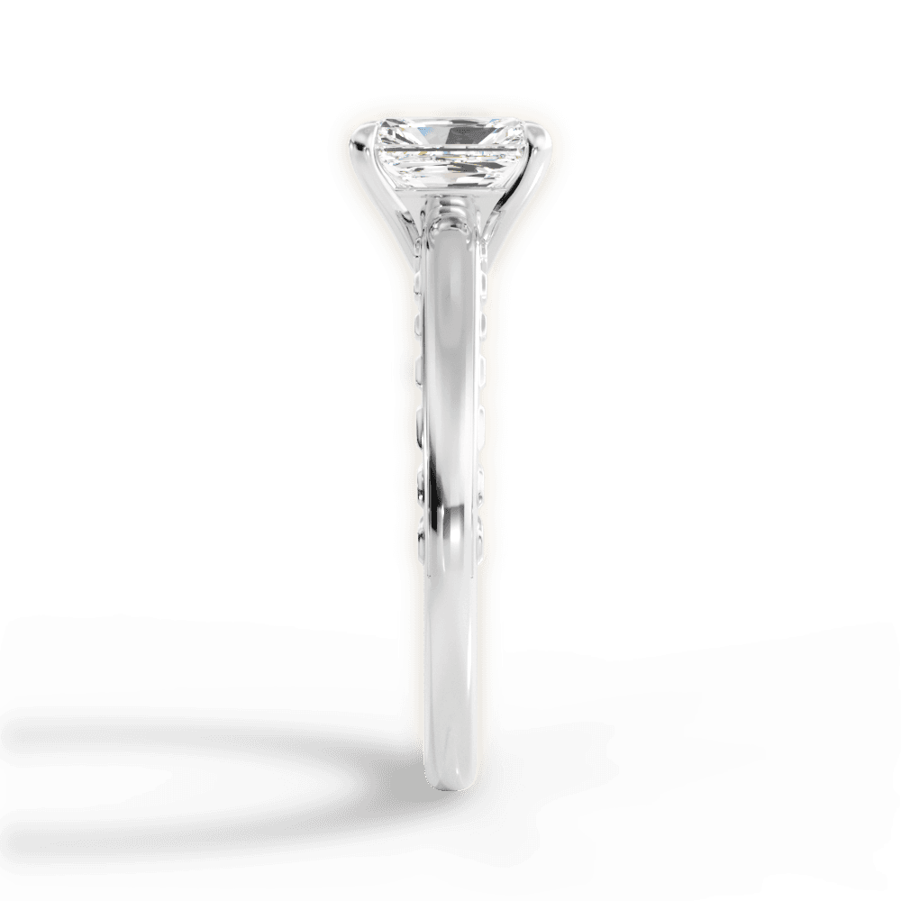 Annette Radiant Cut Lab Grown Diamond 14Kt White Gold Engagement Ring - View 4