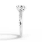 Annette Radiant Cut Lab Grown Diamond Platinum Engagement Ring - View 4