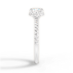 Isabella Cushion Cut Lab Grown Diamond 14Kt White Gold Engagement Ring - View 4