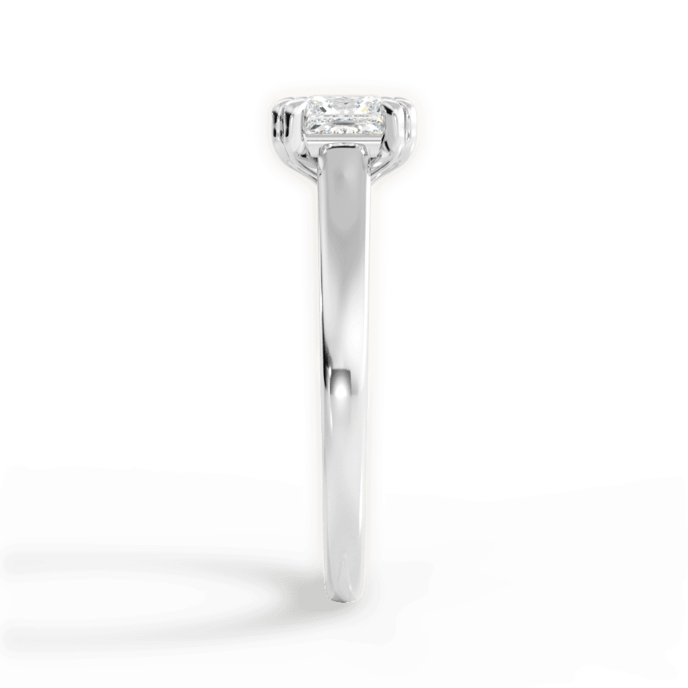 Anna Princess Cut Lab Grown Diamond 14Kt White Gold Engagement Ring - View 3