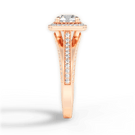 Lillian Round Cut Lab Grown Diamond 18Kt Rose Gold Engagement Ring - View 3