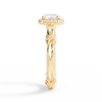 Erica Cushion Cut Lab Grown Diamond 18Kt Yellow Gold Engagement Ring - View 3