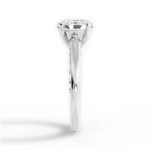 Annette Oval Cut Lab Grown Diamond Platinum Engagement Ring - View 4