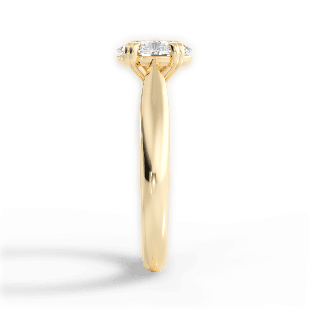 Gillian Oval Cut Lab Grown Diamond 18Kt Yellow Gold Engagement Ring - View 2