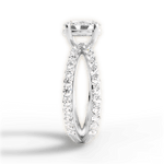 Lauren Oval Cut Lab Grown Diamond Platinum Engagement Ring - View 2