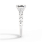 Caroline Emerald Cut Lab Grown Diamond Platinum Engagement Ring - View 2