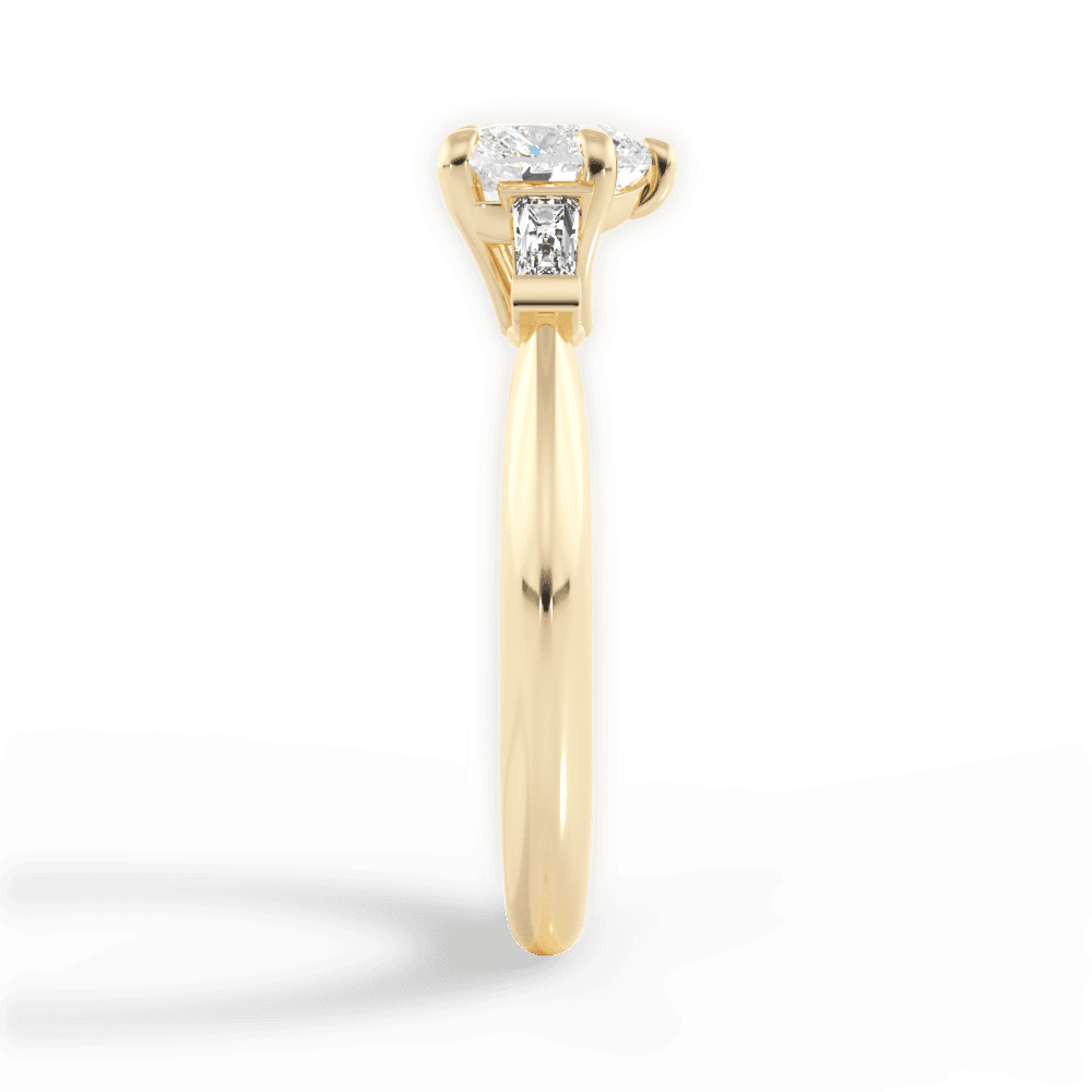 Emily Heart Cut Lab Grown Diamond 18Kt Yellow Gold Engagement Ring - View 4