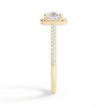 Jeanne Asscher Cut Lab Grown Diamond 18Kt Yellow Gold Engagement Ring - View 3