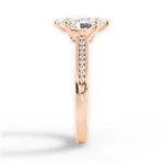 Elena Marquise Cut Lab Grown Diamond 18Kt Rose Gold Engagement Ring - View 2