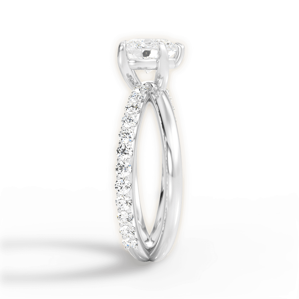 Jennifer Heart Cut Lab Grown Diamond 18Kt White Gold Engagement Ring - View 4