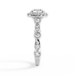 Irene Round Cut Lab Grown Diamond 18Kt White Gold Engagement Ring - View 4