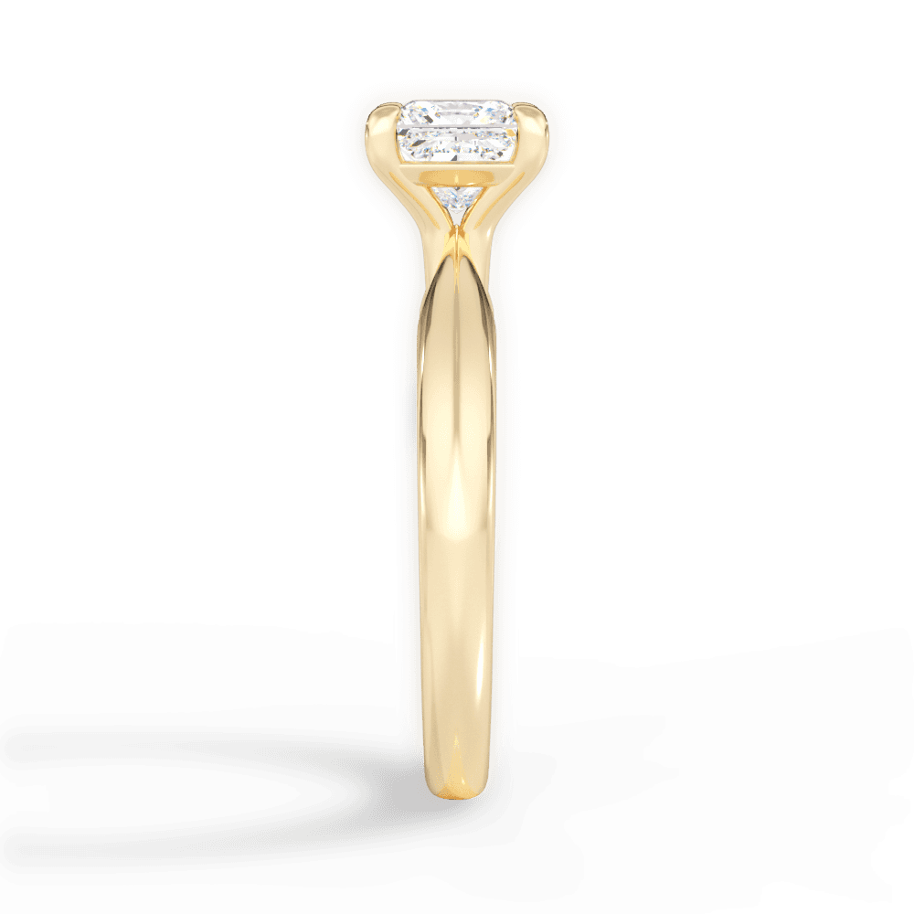 Beth Princess Cut Lab Grown Diamond 18Kt Yellow Gold Engagement Ring - View 3