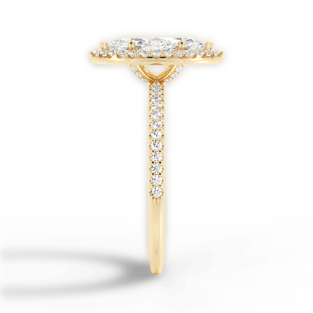 Joanne Marquise Cut Lab Grown Diamond 18Kt Yellow Gold Engagement Ring - View 2