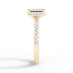 Isabella Emerald Cut Lab Grown Diamond 18Kt Yellow Gold Engagement Ring - View 3